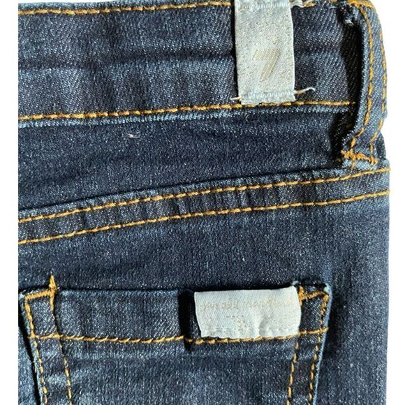 7 For All Mankind Stretch Dark Wash Skinny Jeans Size 2T - Picture 5 of 5